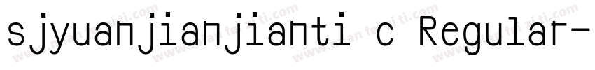 sjyuanjianjianti c Regular字体转换